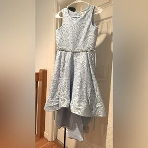 Elegant Blue Lace Kids Dress